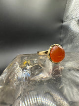 Moderner Tamara Comolli Ring „Bouton Large Carnelian“ in 18 Karat Gelbgold