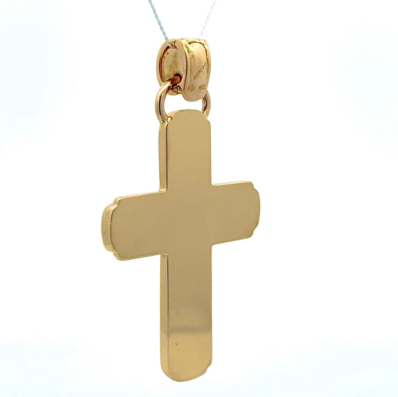 Riesiger Kreuz Anhänger in 18 Karat strahlendem Gelbgold von C'est Laudier