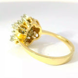 Verspielter Ring in 14 Karat Gelb- und Weißgold mit Saphir & Brillanten
