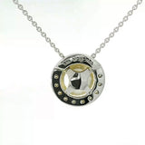 Zeitloser Moncara Anhänger in 14 Karat Weißgold mit Perle & Brillanten