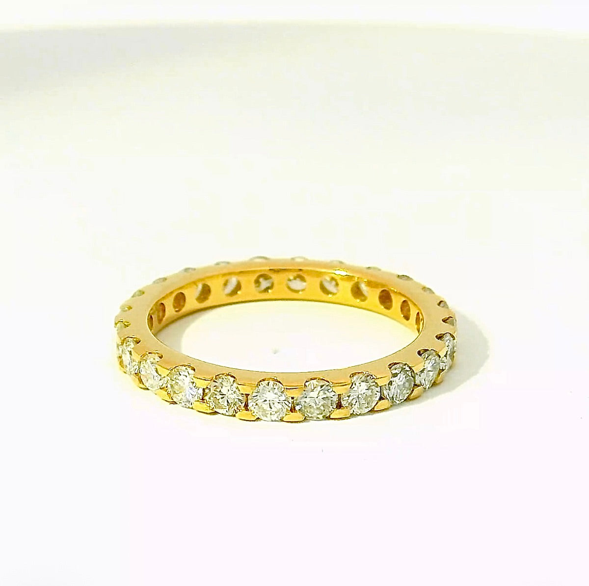 Timeless Eternity Ring in 14k Yellow Gold with Fine Brilliant-Cut Diamonds
