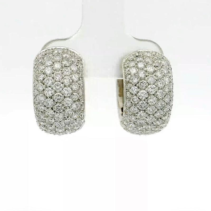 Eindrucksvolle Kreolen in 18 Karat Weißgold – Pavé mit Brillanten