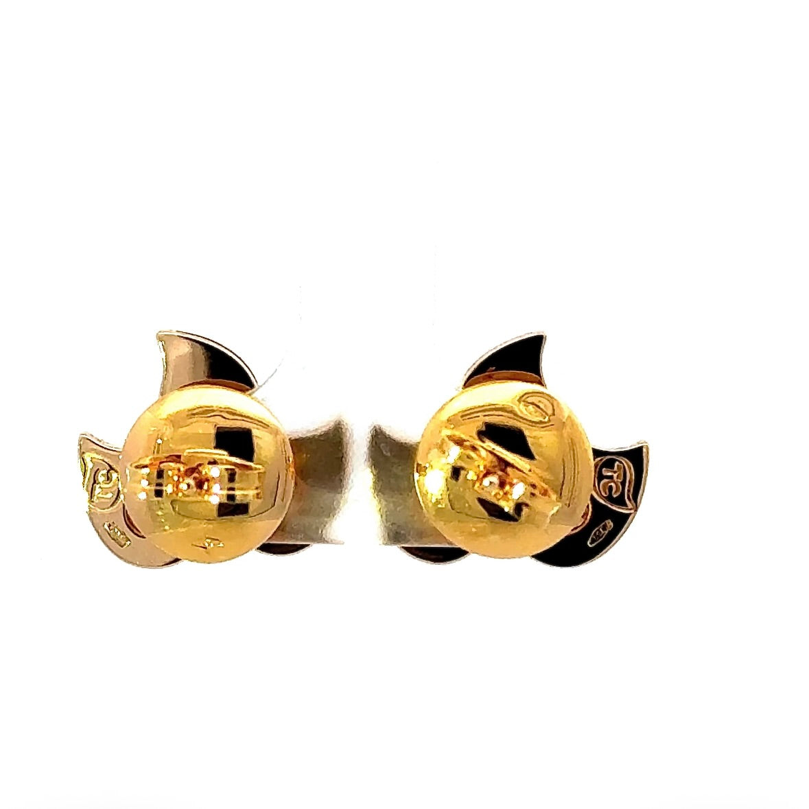 Edle Tamara Comolli Snowflake Ohrstecker in 18 Karat Roségold mit farbigen Brillanten