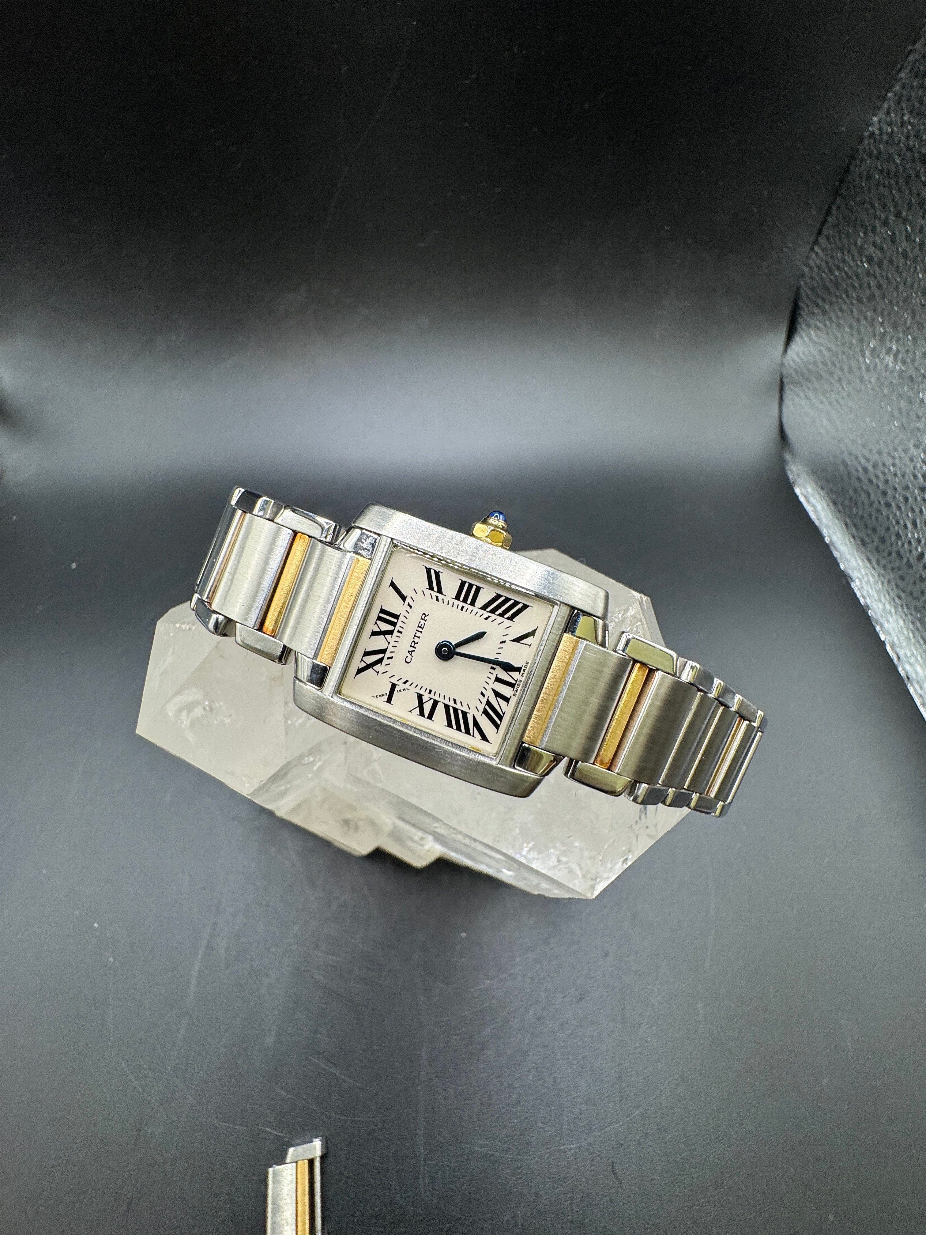 Cartier Tank Française Ref. 2384 Damenuhr in Gold/Stahl