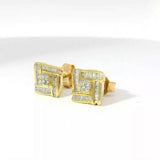 Elegante Ohrringe in 14 Karat (585) Gelbgold mit Diamanten