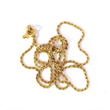 Leuchtende Twist Halskette in 18 Karat Gelbgold mit Federring