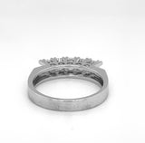 Edler Halbmemory Ring in 18 Karat Weißgold mit hochfeinen Brillanten