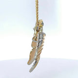 Schmetterling-Anhänger in 14 Karat Gelb- & Weißgold mit Diamanten & Brillanten