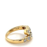 Stilvoller und eleganter Ring in 18 Karat Gelbgold mit hochfeinen Brillanten