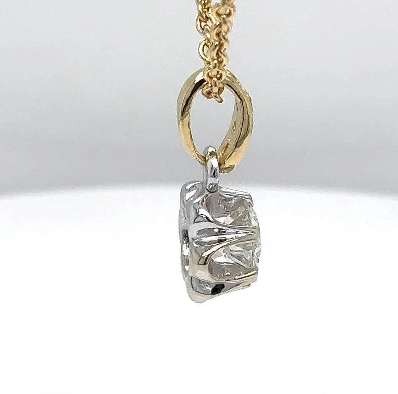 Eleganter Solitär-Anhänger in 18 Karat Gold mit großen Brillant