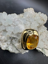 Massiver Bajonett-Anhänger in 18 Karat Gelbgold mit Citrin von Jaufmann