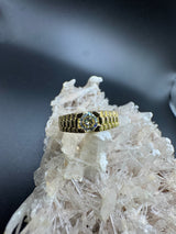 Massiver Ring in 18 Karat Gelbgold mit feinem Brillant 0,50 Karat