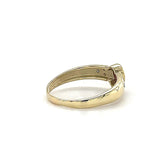 Eleganter Ring in 14 Karat Gelbgold mit Saphir-Tropfen und Diamanten