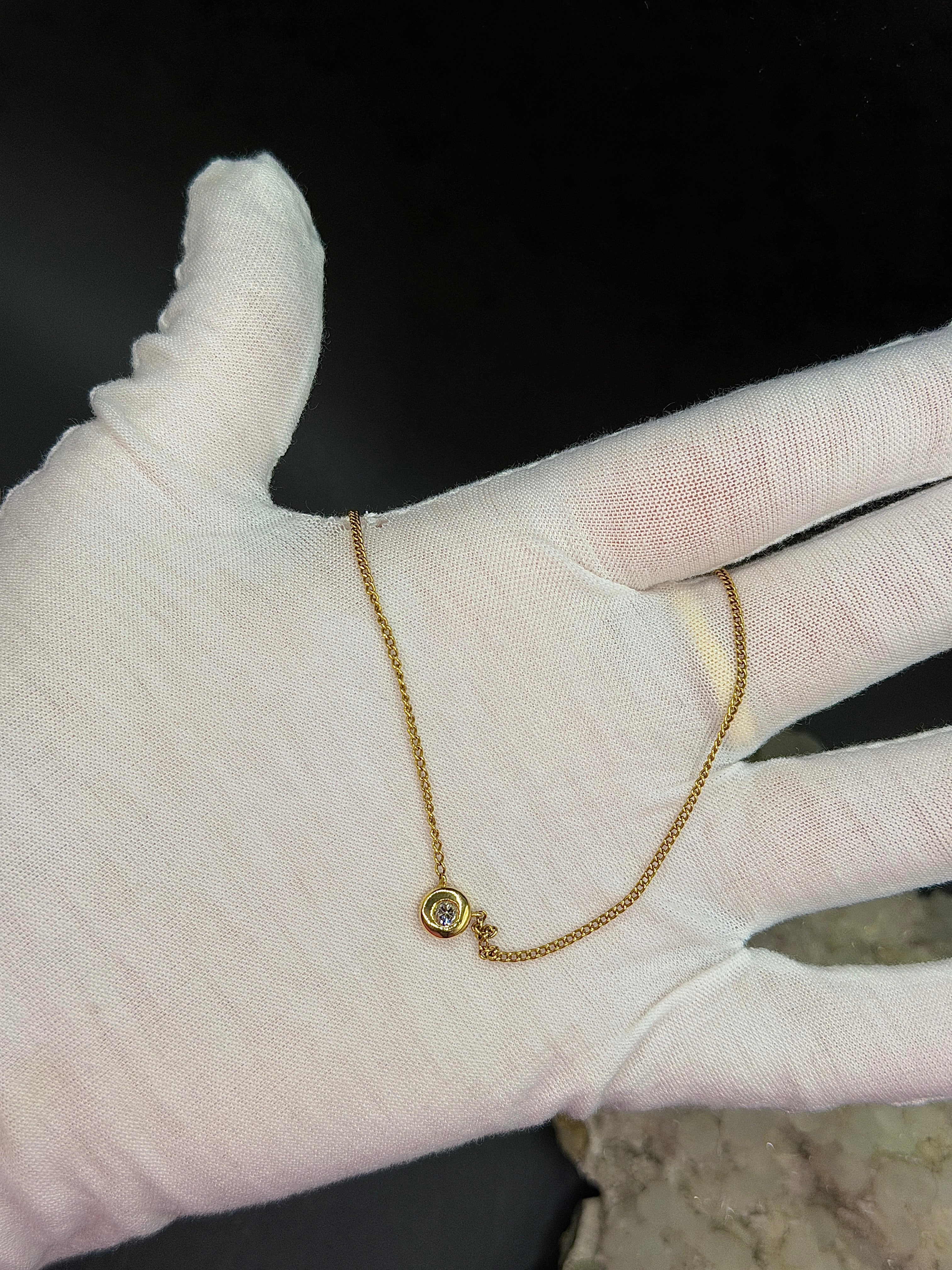 Zeitloses Collier in 18 Karat (750) Gelbgold mit Brillant von Christ