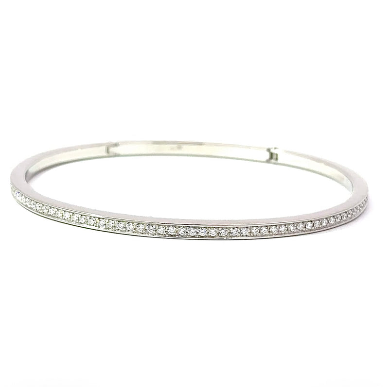 Edler Armreif in 950er Platin mit 1,45 Karat hochfeinen Brillanten