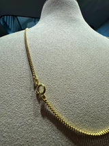 Elegante Panzerkette in 14 Karat Gelbgold mit Federring