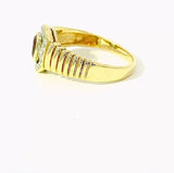 Eleganter Ring in 14 Karat Gelbgold mit Rubin & Diamanten