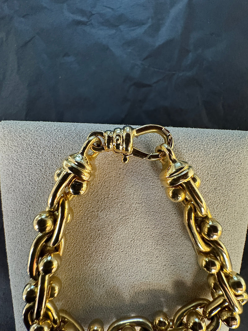 Ausgefallenes Armband in 18 Karat (750) strahlendem Gelbgold