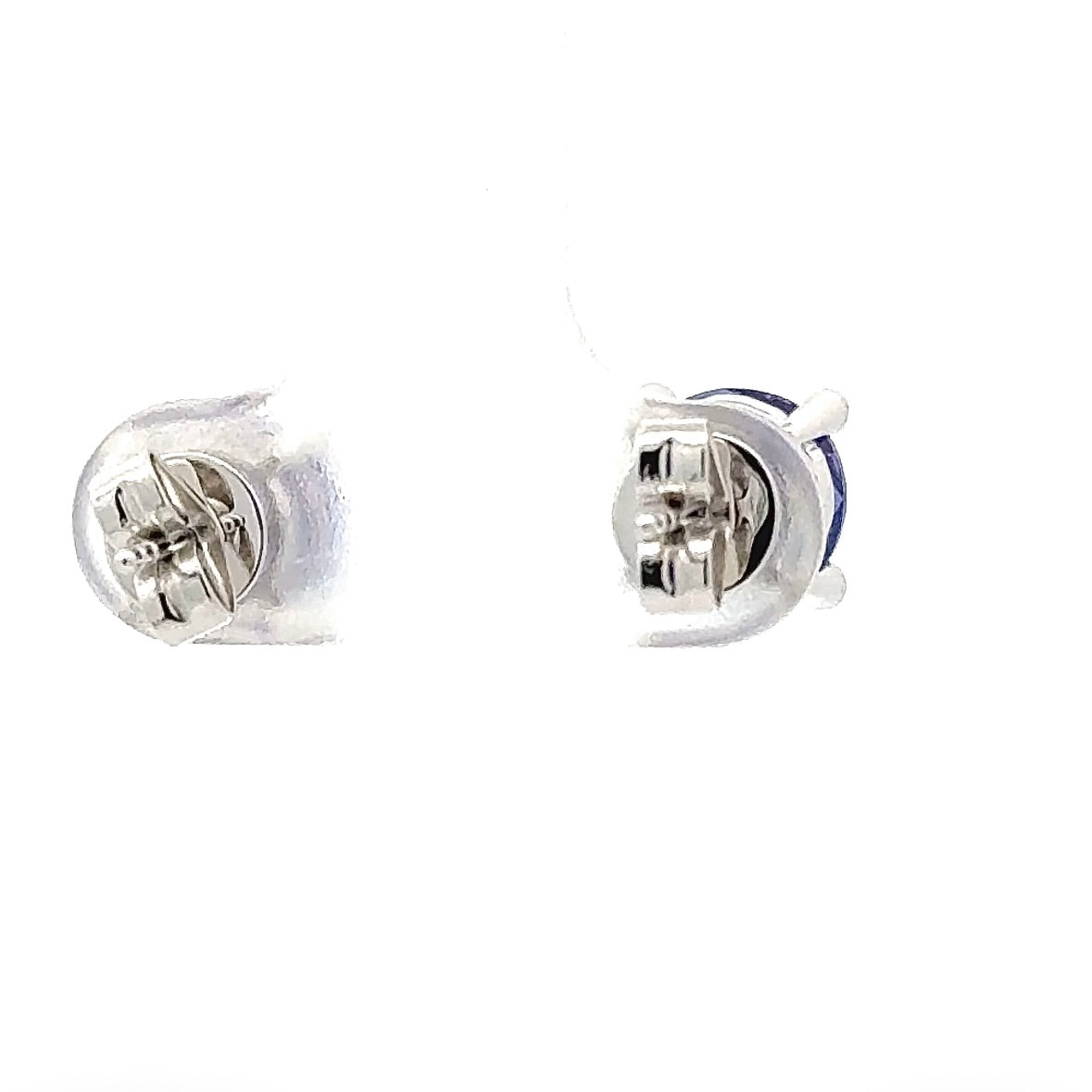 Moderne Ohrstecker in 18 Karat Weißgold mit Tansaniten & Brillanten