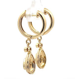 Elegante Ohrringe in 14 Karat Gelbgold mit Saphiren & Brillanten