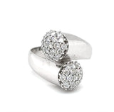 Zeitloser Toi et Moi Ring in 18 Karat Weißgold mit feinen Brillanten