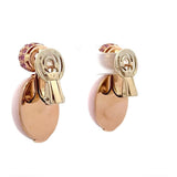 Edle Ohrringe in 18 Karat Roségold mit rosa Saphiren und rosa Andenopal