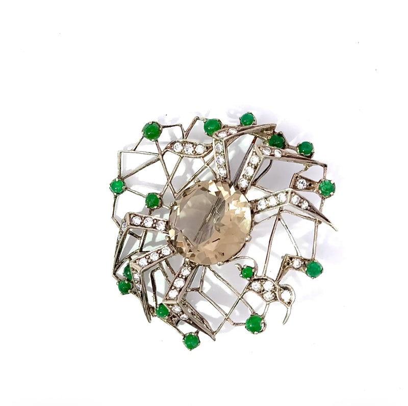 Vintage-Brosche & Anhänger in Silber – handgefertigtes Unikat