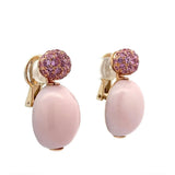Edle Ohrringe in 18 Karat Roségold mit rosa Saphiren und rosa Andenopal