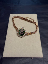 Vintage-Armband in 14 Karat (585) um 1900 mit Diamanten, Emaille & Perlen