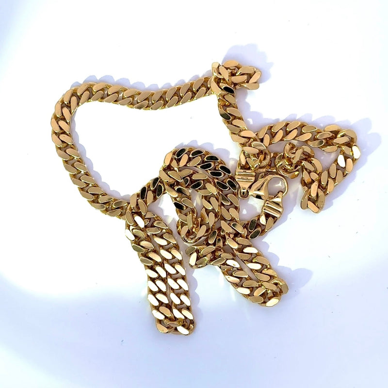 Massive Panzerkette in 18 Karat Gelbgold – hochwertige deutsche Arbeit