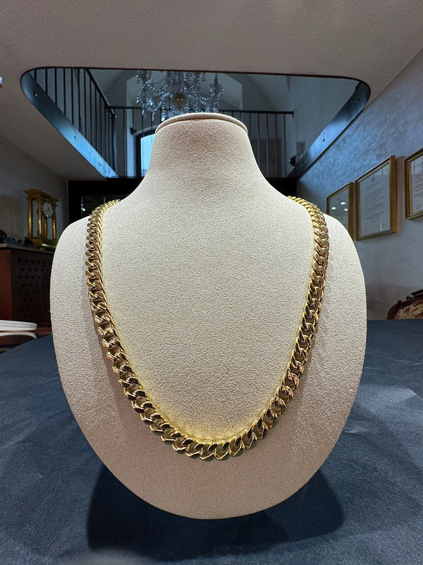 Panzerkette in 18 Karat Gelbgold – 103 Gramm mit zeitloser Struktur