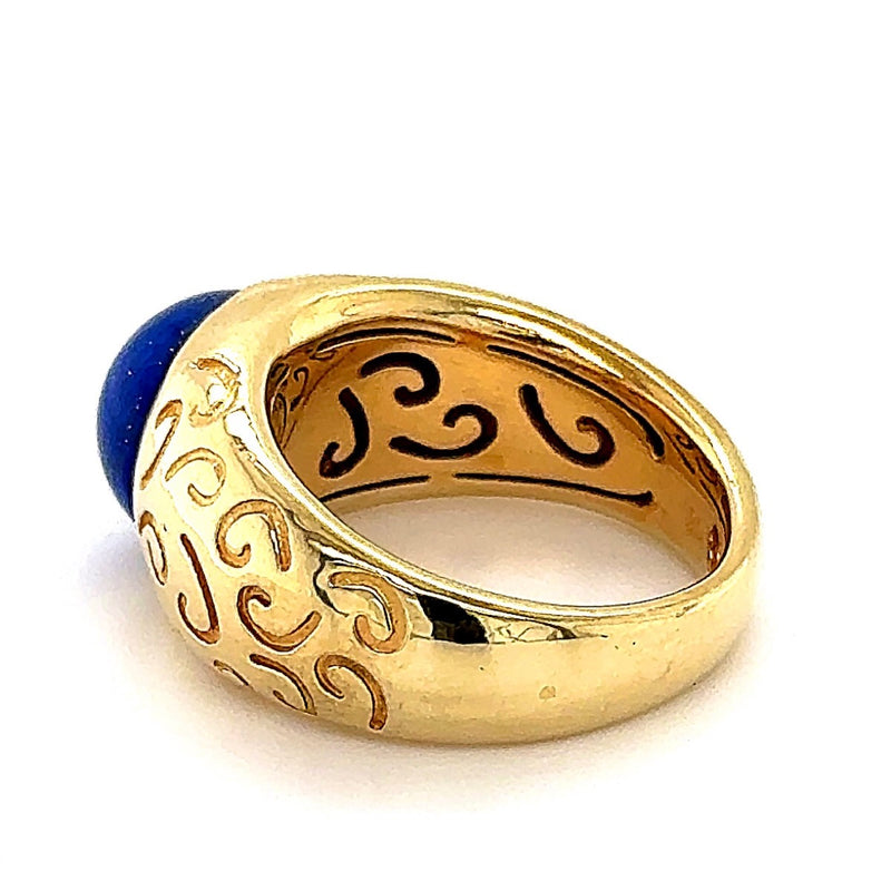 Original Cantelli Blue Moon Ring in 18 Karat Gelbgold mit feinem Lapis Lazuli