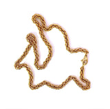 Elegante Zopf Halskette in 14 Karat Gelbgold mit Karabiner