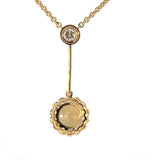 Besonderes Collier in 18 Karat Gelbgold mit gelben Tansanit & Brillanten