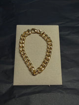 Breites Panzerketten-Armband in 18 Karat (750) Gelbgold mit Karabiner