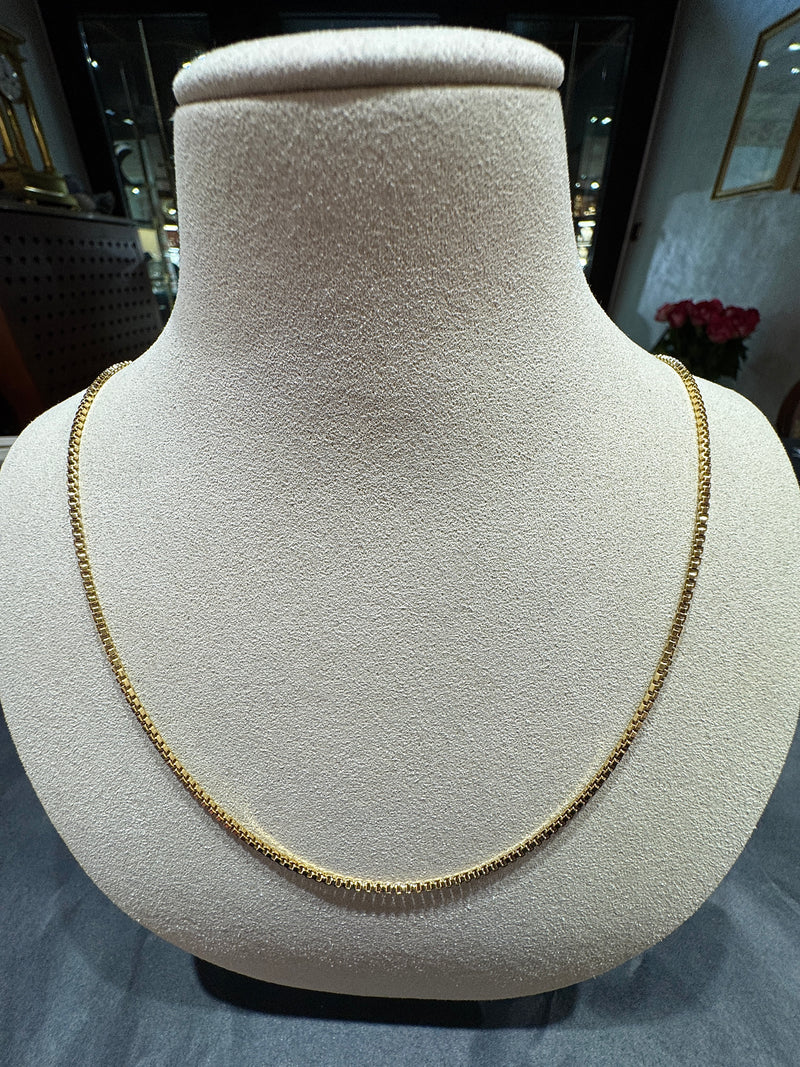 Elegante Venezianerkette in 18 Karat (750) warmem Gelbgold mit Federring