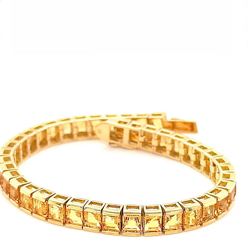 Hochwertiges Armband in 18 Karat Gelbgold mit leuchtenden Citrinen - Original Hörl