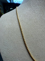 Leuchtende Twist Halskette in 18 Karat Gelbgold mit Federring