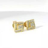 Elegante Ohrringe in 14 Karat (585) Gelbgold mit Diamanten