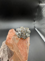 Wirkungsvoller Ring in 14 Karat Weißgold mit Fancy Cognac- & weißen Brillanten