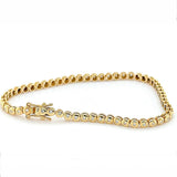 Elegantes Tennis Armband in 18 Karat Gelbgold mit feinen Brillanten