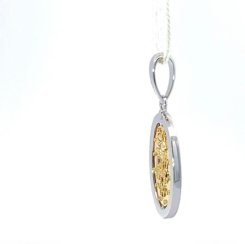 Moderne Madonna Anhänger in 18 Karat Gold mit Brillanten
