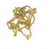 Elegante Panzerkette in 14 Karat Gelbgold mit Federring