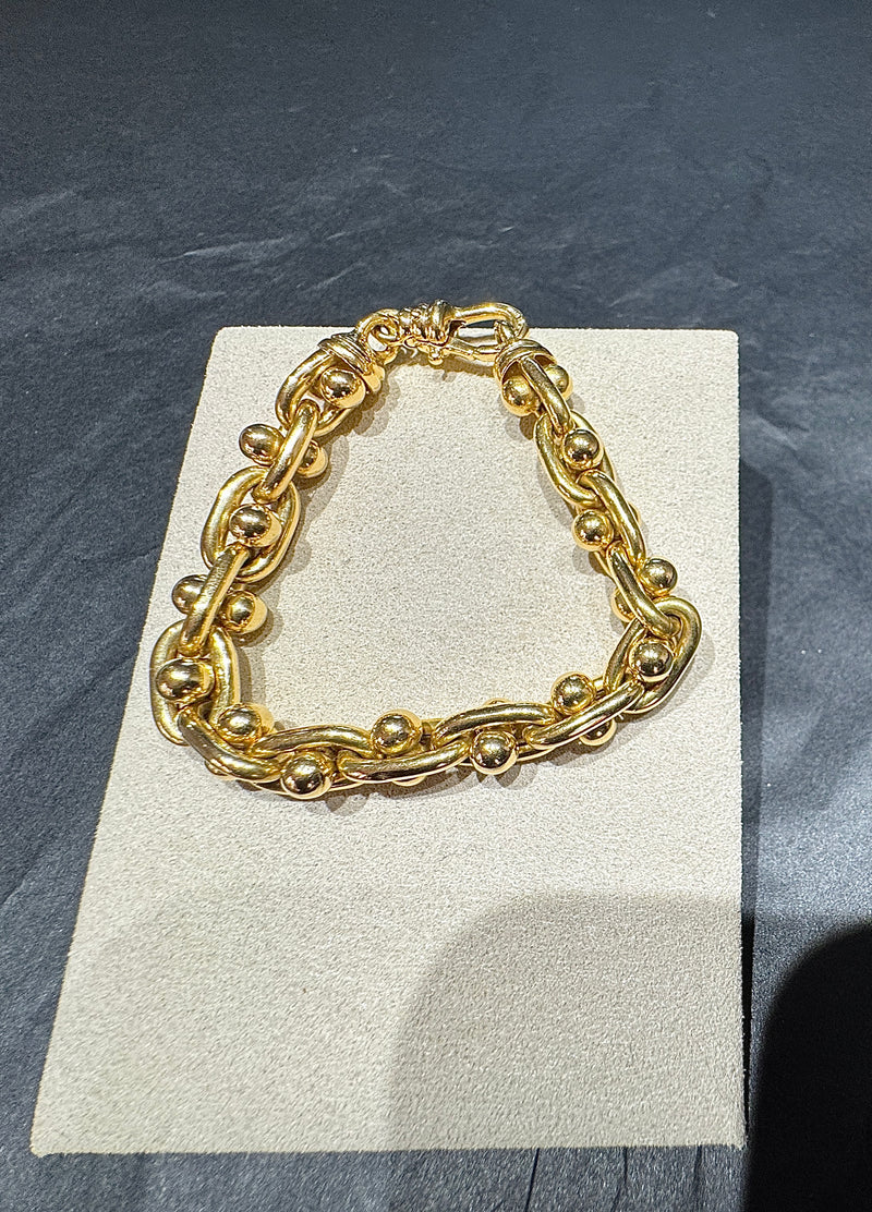 Ausgefallenes Armband in 18 Karat (750) strahlendem Gelbgold