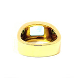 Hochwertiger Ring in 18 Karat Gelbgold mit Aquamarin & Diamanten