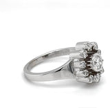 Stilvoller Ring in 18 Karat Weißgold mit feinen Brillanten