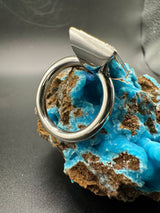 Massiver Ring in 18 Karat Weißgold mit Amethyst und Brillanten