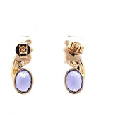 Elegante Ohrringe in 14 Karat (585) Gelbgold mit Tansaniten & Brillanten