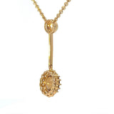 Besonderes Collier in 18 Karat Gelbgold mit gelben Tansanit & Brillanten