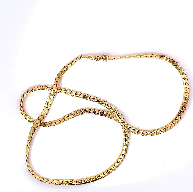 Leuchtende Halskette in 18 Karat (750) Gelbgold mit Kastenschloss